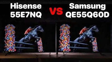 Порівняння Hisense 55E7NQ та Samsung QE55Q60D. Обираємо найкращий 55" телевізор до 30к грн