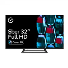 Телевизор LED 32" Sber SDX 32F2137 SMART TV (Салют ТВ), черный, Full HD(1920x1080) Wi-Fi:2.4/5ГГц, LAN,Bluetooth5.1, DVB-T2/C/S2, 2xUSB, 3xHDMI, 2x8W, Acoustic Multi-Audio, VESA 100x100