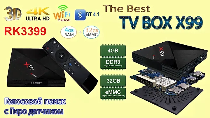 Крутой и Мощный TV Box X99 на процессоре RK3399 Очень быстрый и без тормозов Обзор