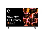 Телевизор LED 32" Sber SDX 32H2124, 1366x768, HD Ready, 60 Гц, Wi-Fi, Smart TV, Салют ТВ, черный