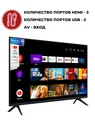 SMART TV Телевизор 32" HD, черный