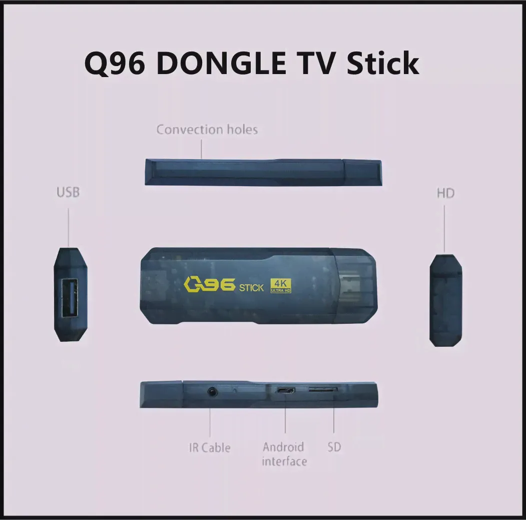 Q96 Smart TV Stick Android H313 2 ГБ ОЗУ 16 ГБ ПЗУ Двойной WIFI Портативный Мини-ТВ-ключ Wifi Google Assistant TV Box-0