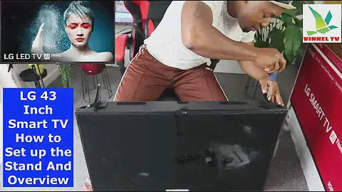 LG 43 Inch Smart TV How To Set up The Stand And  Overview