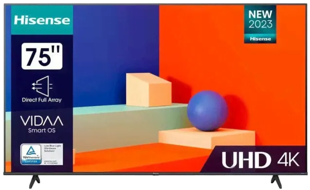 75" Hisense 75A6K (4K Ultra HD 3840x2160, Smart TV) черный