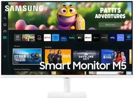 27" Монитор Samsung Smart M50C S27CM501EI , функция Smart TV, в комплекте пульт ДУ, белый