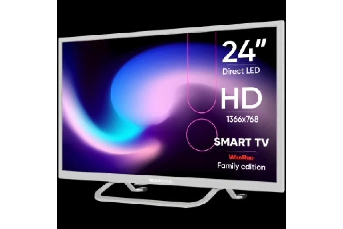 Телевизор Topdevice, 24''DLED TV,Digital Smart TV,U base,MT9256,DVB-T/C/T2/S2,with CI SLOT,CI+,Innolux180±20 brightness,Android11 1G+8G with Wildred launcher,DVB-T/C/T2/S2,USB,Hotel function,H.265,Dol-3