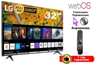 LG Телевизор LG-ThinQ AI FHD-32 Smart TV -ДУ Аэромышь - с голосовым управлением. 32" Full HD, черный